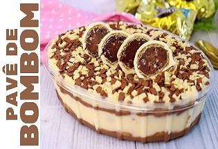 Pavê de bombom com raspas de chocolate