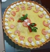 Torta de camarão decorada